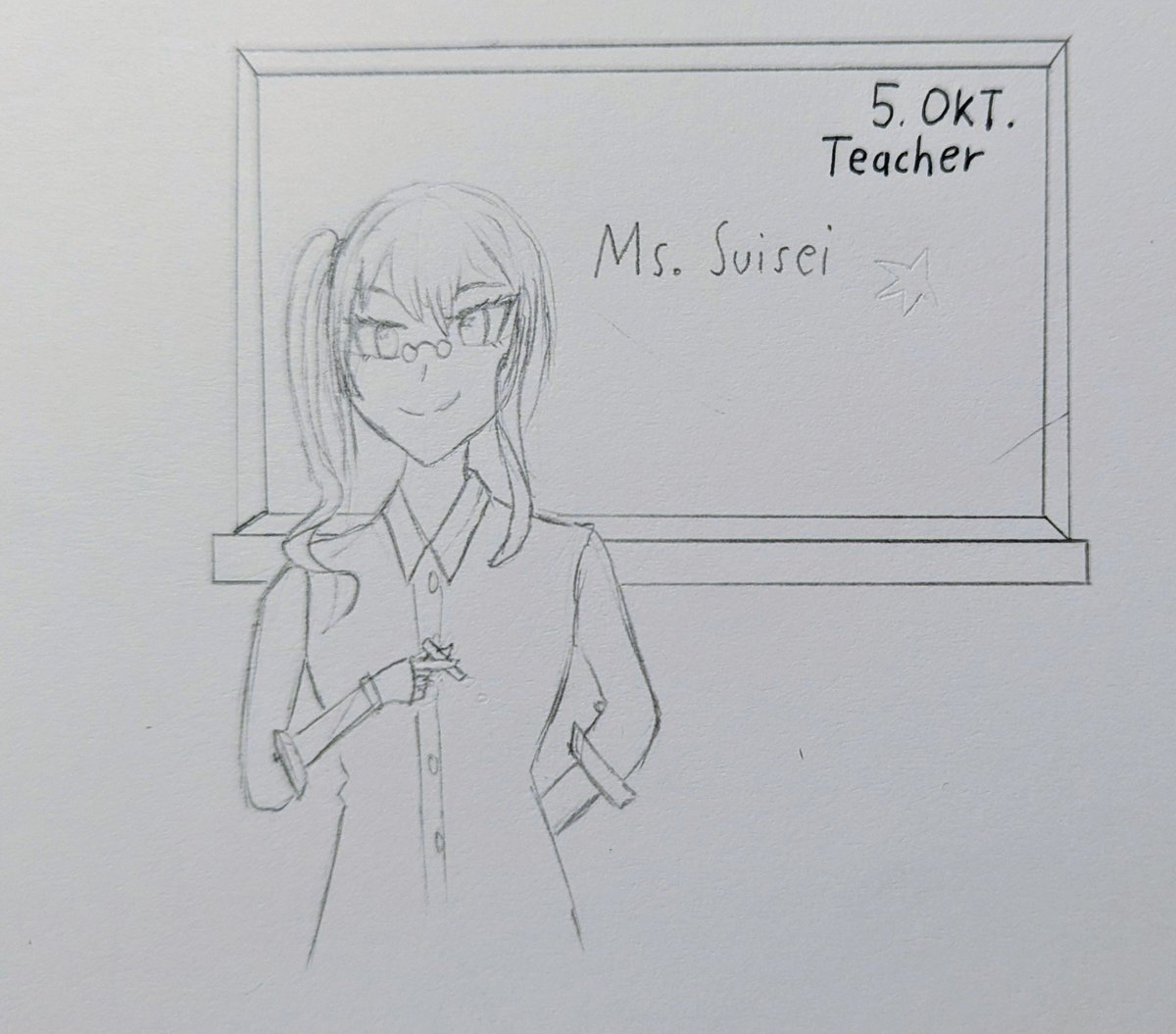 rounded_Dango's tweet photo. Holoctober Day 5: Teacher

Ms. Suisei will be your substitute teacher today

#holoctober #ほしまちぎゃらりー https://t.co/2P12jq9Nqk