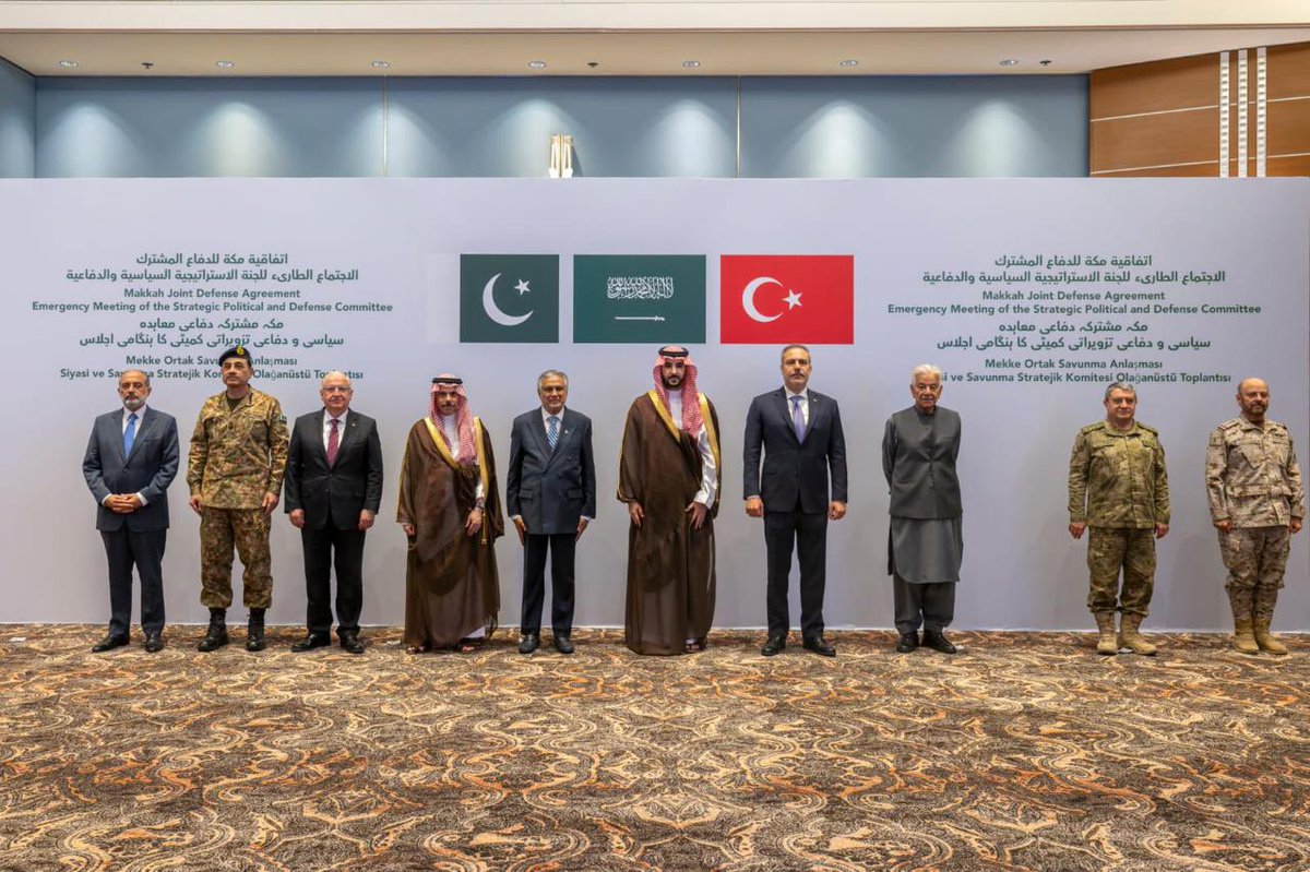 IHaseebAhmed27's tweet photo. 🇵🇰🇸🇦🇹🇷 Makkah Alliance for Defense: A New Step Toward Collective Security

Saudi Arabia, Pakistan and Türkiye convened an emergency meeting of the Strategic-Political and Defense Committee in Riyadh on 5 October 2026.

The Committee appointed Lieutenant General Nauman Mahmood (Ret.) of Pakistan as the Alliance’s first Secretary-General for a three-year term and reaffirmed the three countries’ commitment to collective defense.

The Parties also condemned attacks and threats against Saudi Arabia and agreed to move toward the practical implementation of collective defense commitments, including measures to strengthen readiness, military integration and collective capabilities.

United in commitment. Stronger through collective security. 🇵🇰🇸🇦🇹🇷

#PakistanTurkiyeSaudia