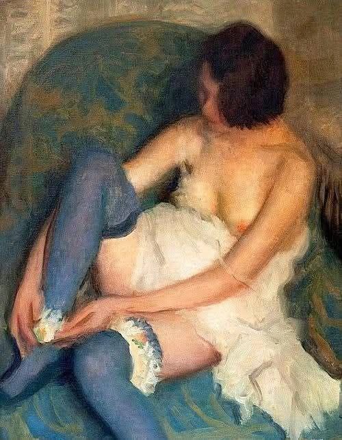 MenschOhneMusil's tweet photo. Blue Tones, 1926,  Alfredo Protti. https://t.co/wXUDPmo82s