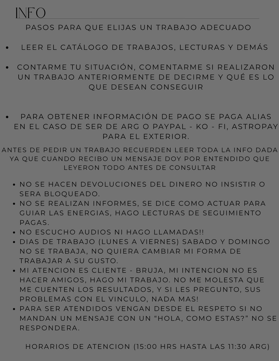 reyligions's tweet photo. ── .✦ catálogo de hechizos y lecturas 

ig: https://t.co/kUfI2UkpeN

número para agendar: +54 9 3454 394748 https://t.co/RHI9XAmnxp