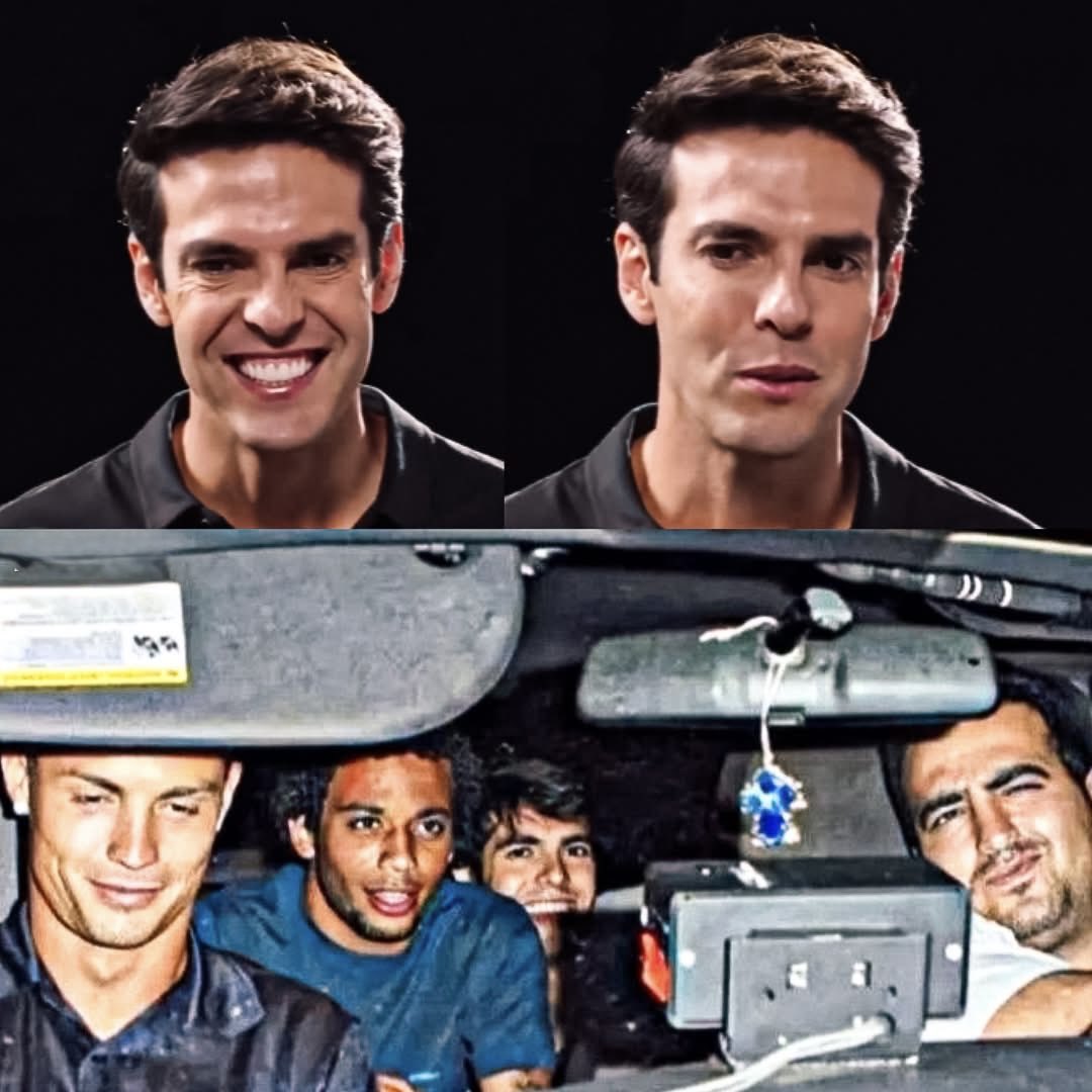 MotivacionesF's tweet photo. RICARDO KAKÁ: "Esa foto es maravillosa, me encanta. Estábamos entrenando en Los Ángeles para la pretemporada, y Mourinho siempre nos daba descansos."

"Así que decidimos subir a un taxi e irnos a comer, Cristiano al frente, Marcelo y Pepe, que no se veía en la foto porque iba detrás del asiento, pero iba allí también."

"Los 4 éramos muy unidos simplemente por hablar el mismo idioma portugués, siempre estábamos juntos. Fue una linda experiencia"