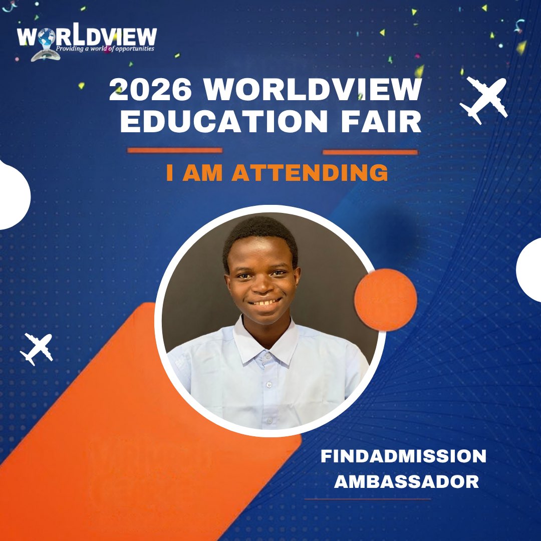 Mubzy0102's tweet photo. Abuja, we outside! 🌍👀
I’ll be attending the 2026 Worldview Education Fair as a Findadmission Campus Ambassador for the University of Abuja.

If you’re interested in studying abroad, come through! 🤝

Register: https://t.co/nAVdLqiSOz
@find_admission https://t.co/5WzpSLVSVQ