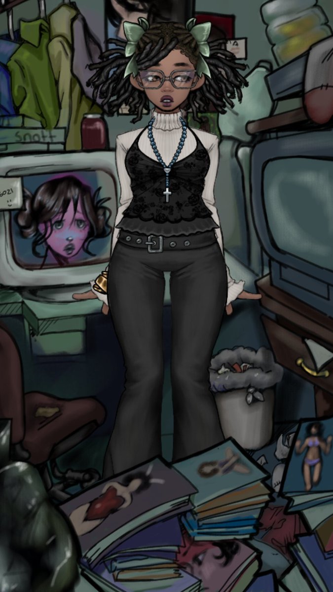 Osidarling's tweet photo. Literally me ♡  I'm not that big though their skinny is barely skinny. I adore bows surprisingly. I just love this picrew maker https://t.co/X3eAv3jVTy