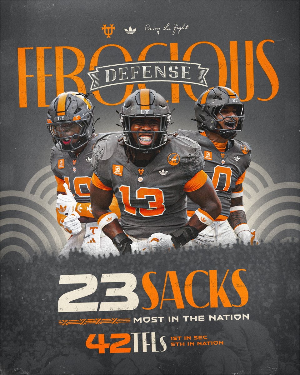 Vol_Football's tweet photo. havoc in the backfield ☢️

#GBO 🍊 https://t.co/w7qxTGNGi5