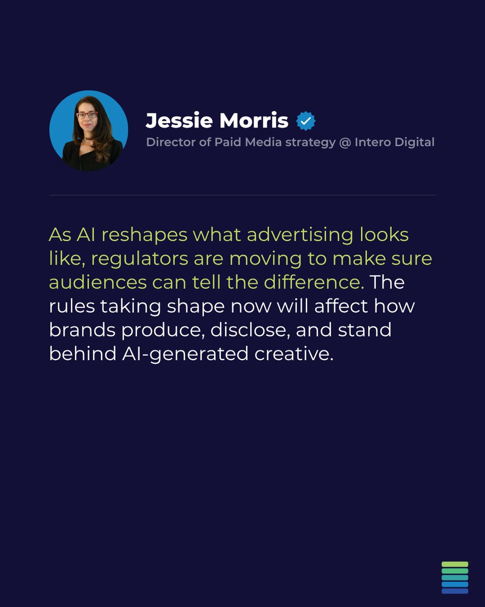 InteroDigital's tweet photo. AI in paid media: better performance, bigger fraud risks.

Our paid media expert, Jessie, says the same tech reshaping targeting and bidding is also giving fraudsters new tools to work with.

Here are her tips for getting the most out of AI while putting the right safeguards in place: https://t.co/9SbIstiiIb