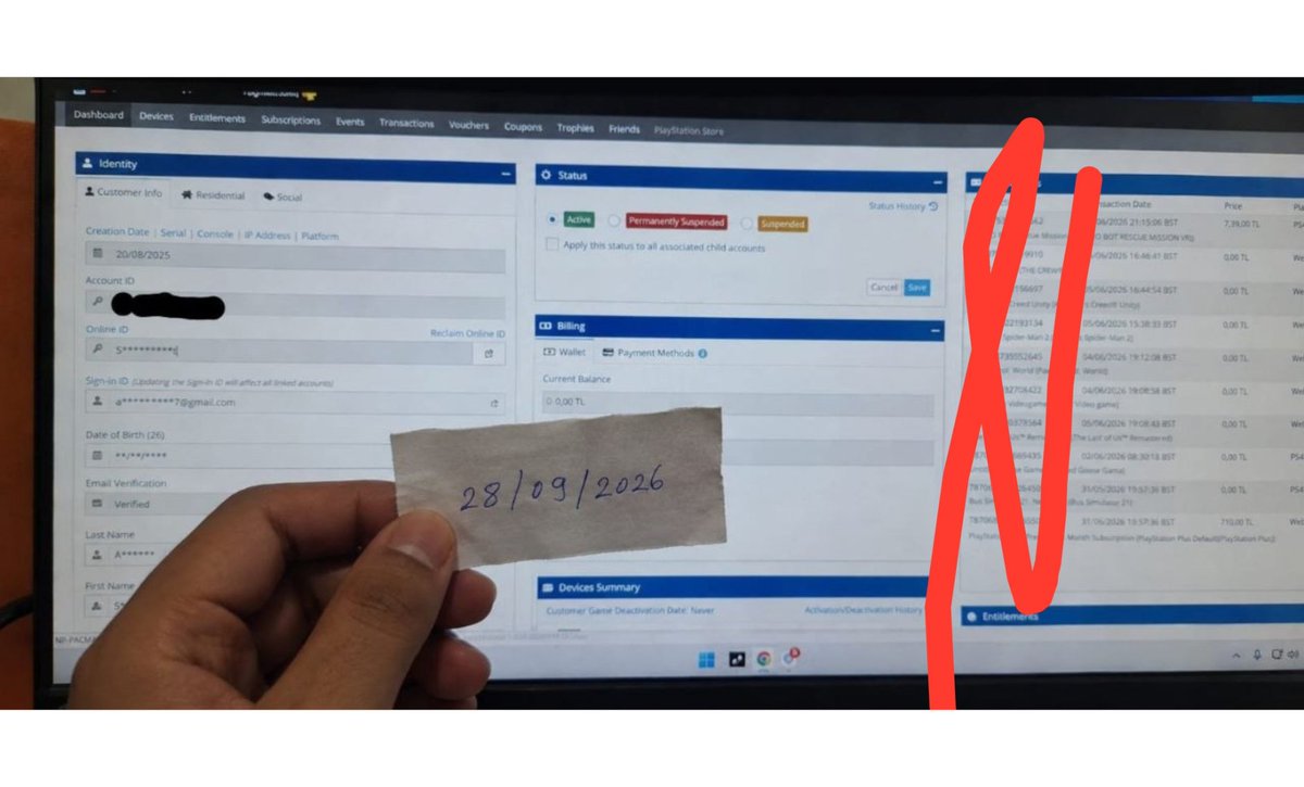 PorkPoncho's tweet photo. Someone claiming to work as a Customer Support Agents on the PlayStation contract showing off their access to Sonys internal PACMAN system.

PACMAN is the account management tool used to change details on PSN accounts. https://t.co/nHwOf1ReE3