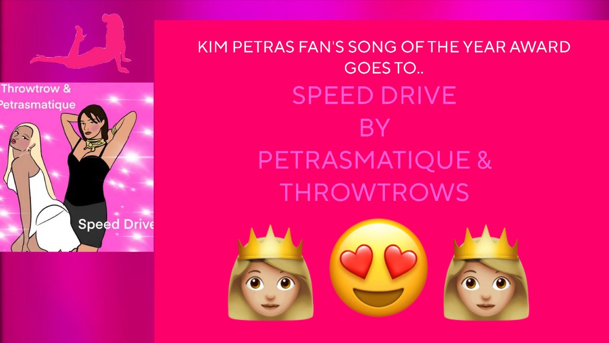 kimpetrasfans's tweet photo. Hmm.. what is the song of the year??

Now that’s a question anyone could answer. The song of the year award goes to @petrasmatique &amp; @throwtrows for Speed Drive/Fast Driving.

#bitch #cunty #popicon #grammy #kimpetras https://t.co/GBeZ6LDBwD