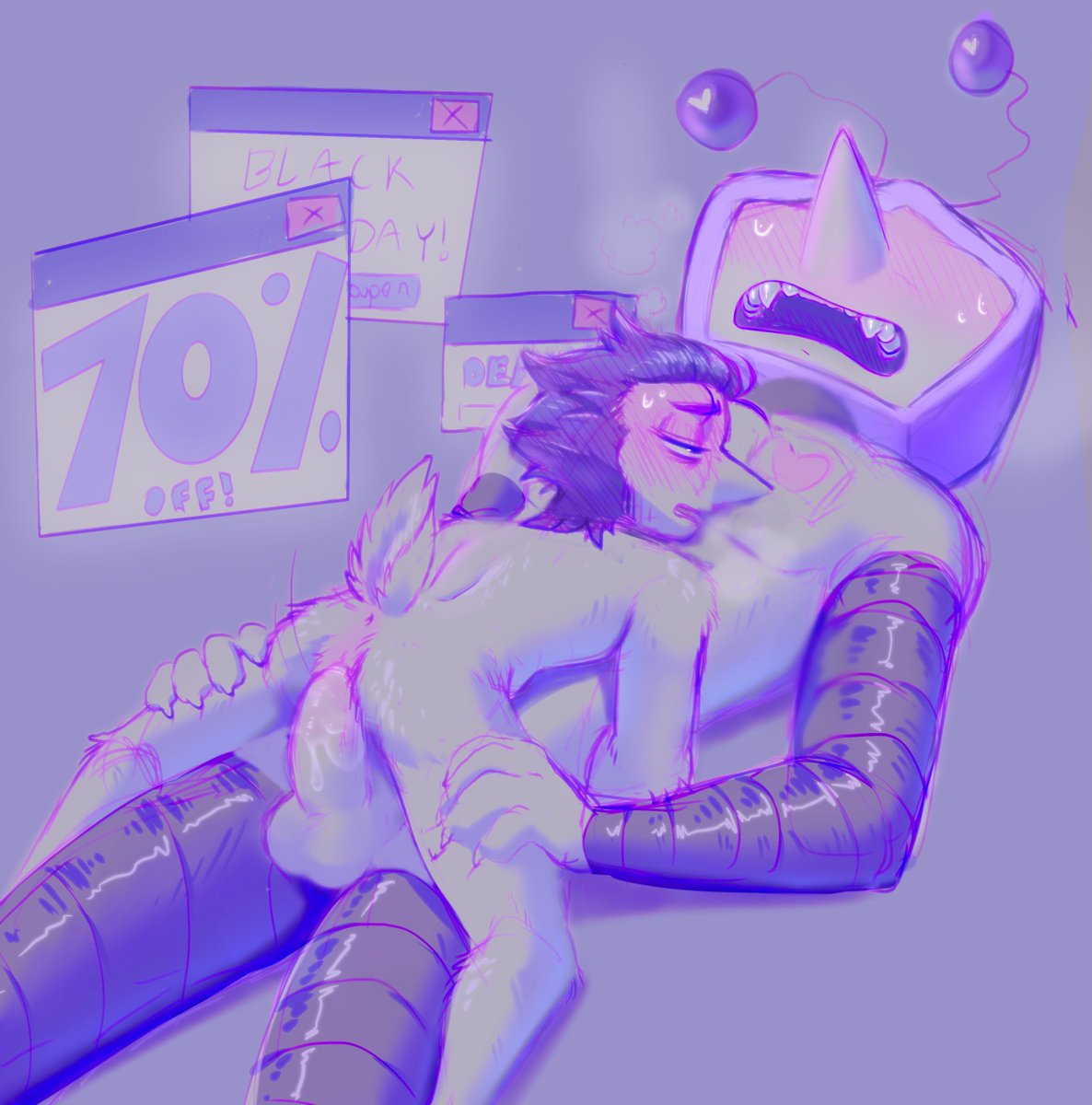 kunmoan's tweet photo. Another reminder that I'm on bluesky and you should follow me there if you want the rest of my art 👀 https://t.co/xjiyhIo1td
This is for day 3 of #spamtennakinktober2026 
#deltaruined #spamtenna https://t.co/W9WLJFIrSo