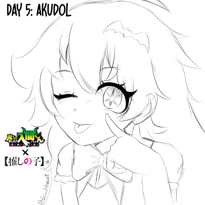 lewdthecat's tweet photo. #irutober day 5: Akudol

Decided to finally draw the idea I had months ago of Irumi as Ruby Hoshino after seeing the Manga panel in irumafia in which Iruma had white stars in his eyes and it reminded me so much of her :3

#irutober2026 #mairuma #mairumatwt #irumatwt #oshinoko https://t.co/OPQ9MRyCMs