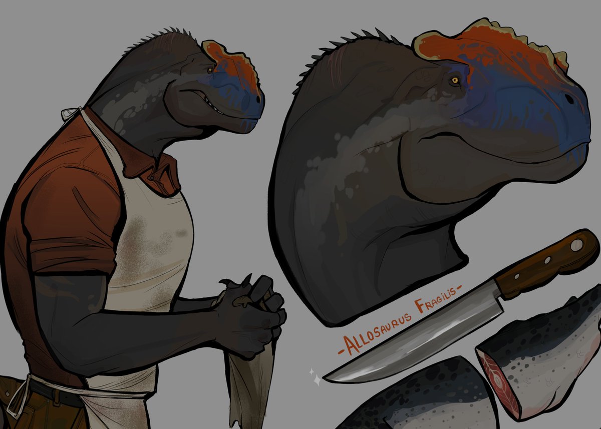 gabmanee's tweet photo. Allosaurus!!🔪🐟 https://t.co/30zUxKz6Vy