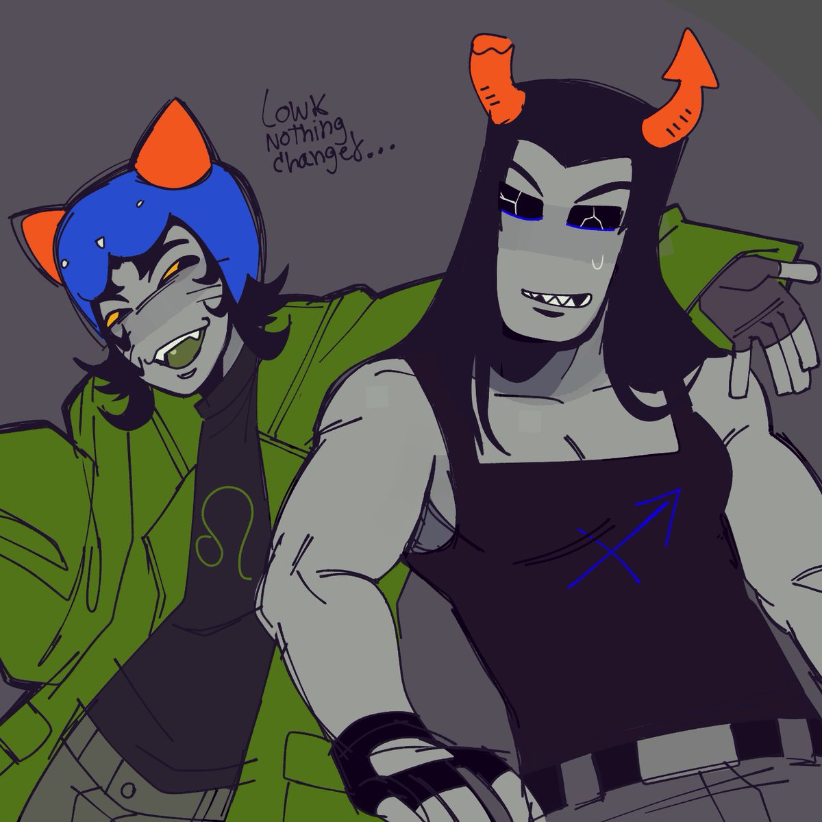 Mangjiaoo_'s tweet photo. Genderbend meowrails but nothing changes

#homestuck #nepetaleijon #equiuszahhak https://t.co/JEKCX4tjAM