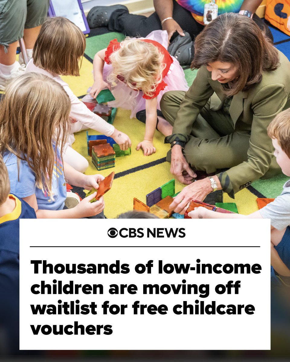 GovKathyHochul's tweet photo. One year ago, 1,000 children in Erie County were on the waitlist for affordable child care.

Today? Zero.

And as of this morning, 13,000 more kids across New York have access to the child care that can open doors for their future. https://t.co/EBOx36Odvv