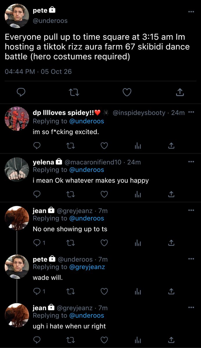 kittycatlix's tweet photo. just pulled this out my ass #spideywings kinda Mostly just peter being a fucking loser https://t.co/YDnYDMA1PQ
