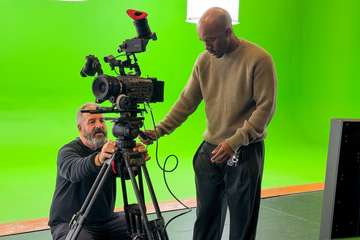 StudioCenter's tweet photo. Everybody starts somewhere. Around here, our interns start hands-on! 🎥 Director of Photography Chris K. takes one of our interns behind the camera to share the gear, techniques and real-world experience that bring great productions to life. https://t.co/HQzGgtCDOU