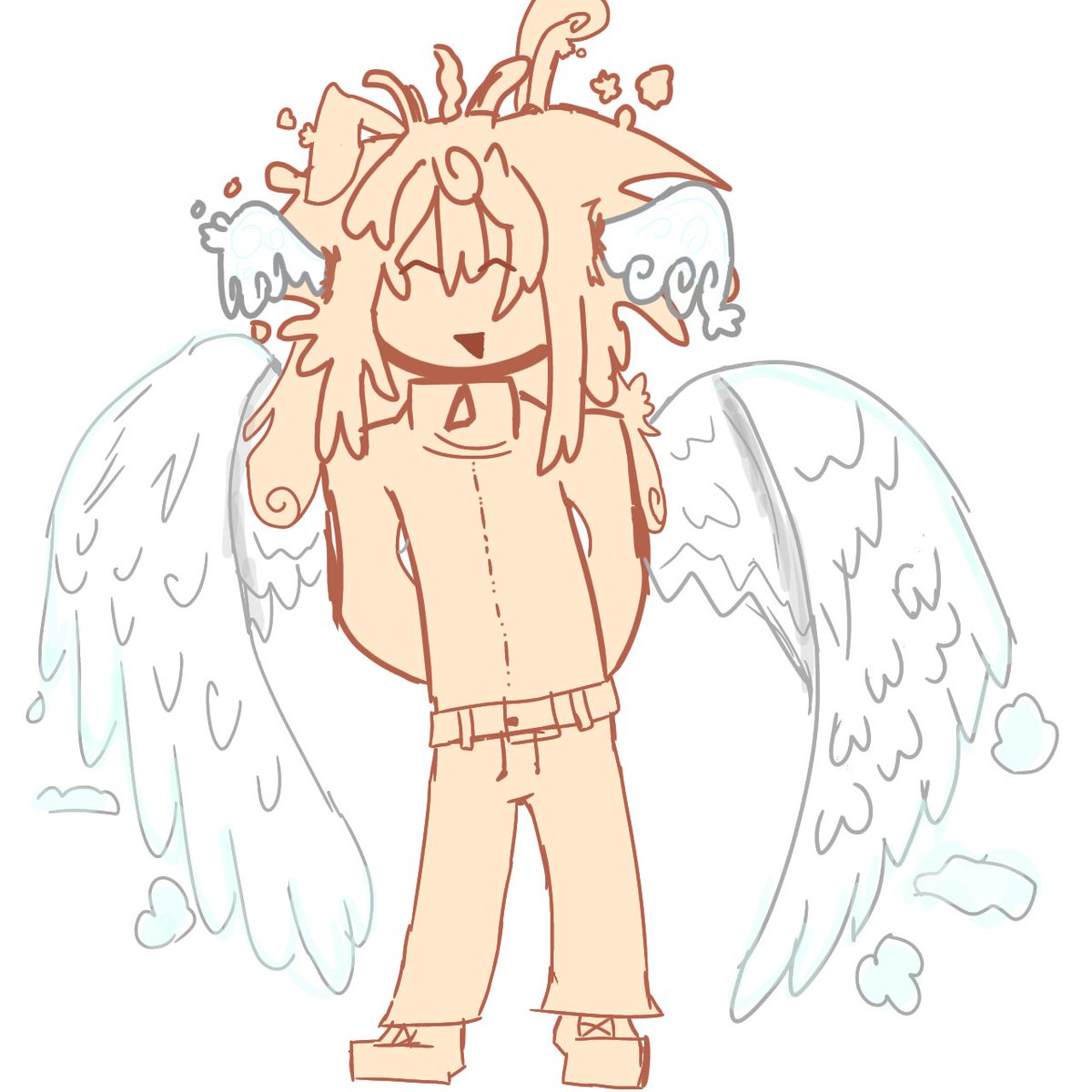 Null_Spear's tweet photo. // Cloud bunny Mika + angelic cloudy wings https://t.co/HgNAM56Bfs