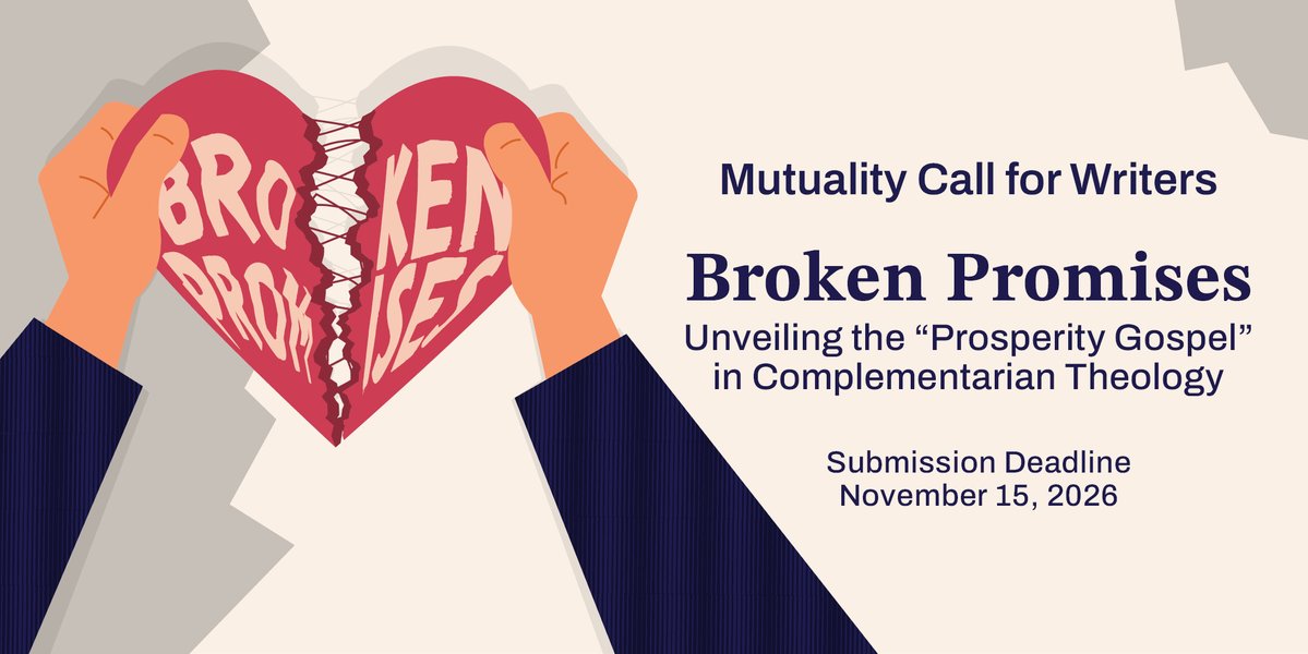 CBEInt's tweet photo. What happens when complementarian theology doesn’t match real-life marriages? The next issue of Mutuality explores leadership, submission, mutual decision-making, and expectations in marriage.

📝 Submit by Nov. 15, 2026.
🔗 https://t.co/OhzvptnWuB

#Mutuality https://t.co/cZxOkDBCtv