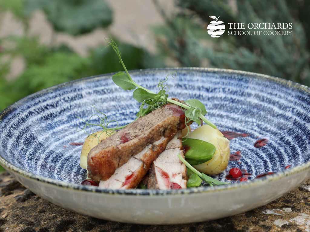 OrchardsCookery's tweet photo. Back in the Kitchen! 👩‍🍳 Our returning Chalet Cooks kicked off week two with beautiful Lamb Racks, while our latest Chalet Cooks began their culinary journey with delicious Duck with a Wild Berry Sauce. 😋✨ https://t.co/Hy8zup6QqX
