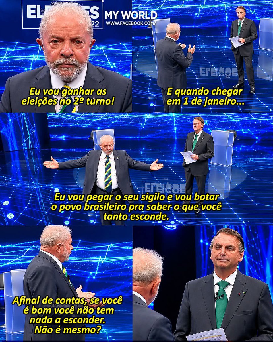 SensoCrtico1's tweet photo. Debate presidencial de 2º turno entre Bolsonaro e Lula! https://t.co/htKsZZaNs9