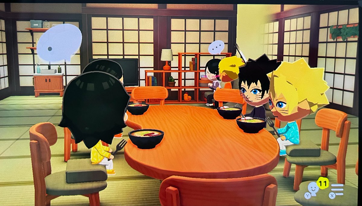 narusasuist's tweet photo. the ns siblings eating RAMEN while narusasus on a date at the back 😭😭😭😭 https://t.co/VReeDgknk8