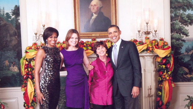 FunnyLOL65's tweet photo. @JLRINVESTIGATES Here is the original photo. I don't think they were close. IMHO Nancy only got this photo op because Savannah was the NBC WH correspondent at the time. https://t.co/73FyX4Enk2