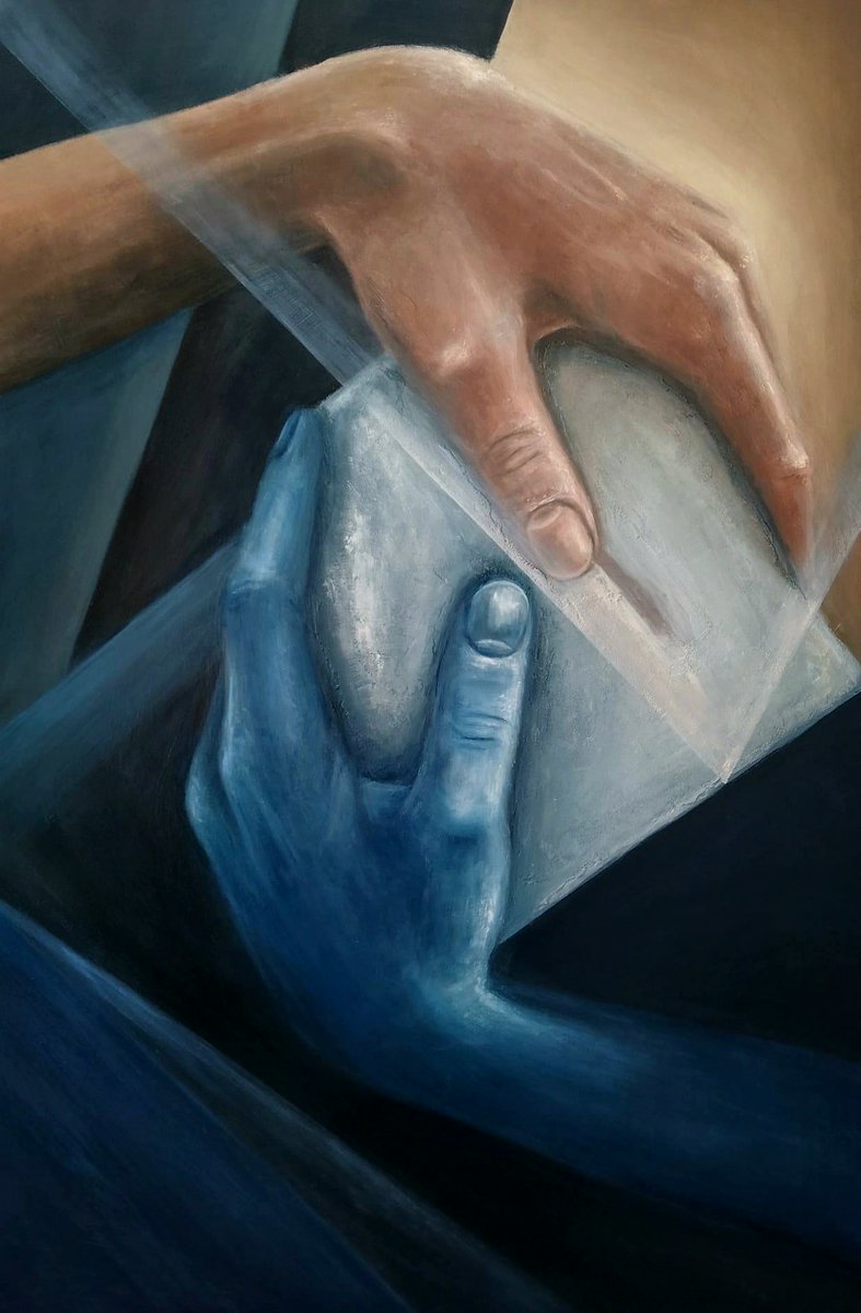 RichardJacd6p's tweet photo. Shared Interval, Lula Sarnia, oil on polycarbonate panel, 2026 https://t.co/HIxJn3lN2w