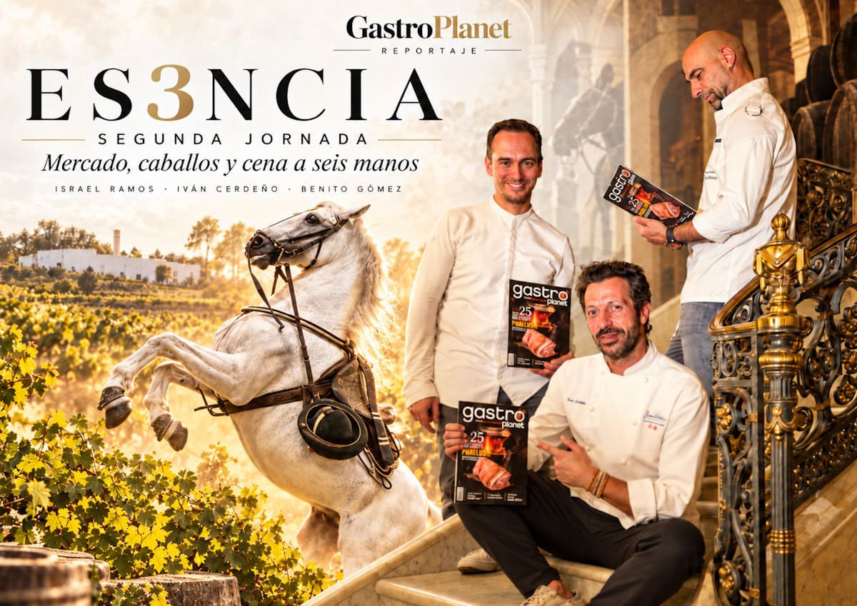gastroplanet_'s tweet photo. Segunda jornada de ES3NCIA en #Jerez: churros en Churrería Manolo, Bar la Perla @RealEscuela del Arte Ecuestre y un gran final.

Cena a 6 manos con @ivancerdeno @benitogomezbece e @IsraelR_Mantua para cerrar dos días de gastronomía, cultura y territorio.

https://t.co/EK9rIp0dhx https://t.co/EAZ70PR75d