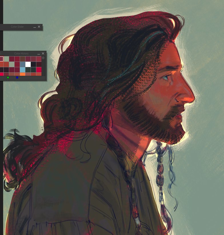 Onicli's tweet photo. Thorin doodle because he's prettyy... https://t.co/yOXv4suCd3