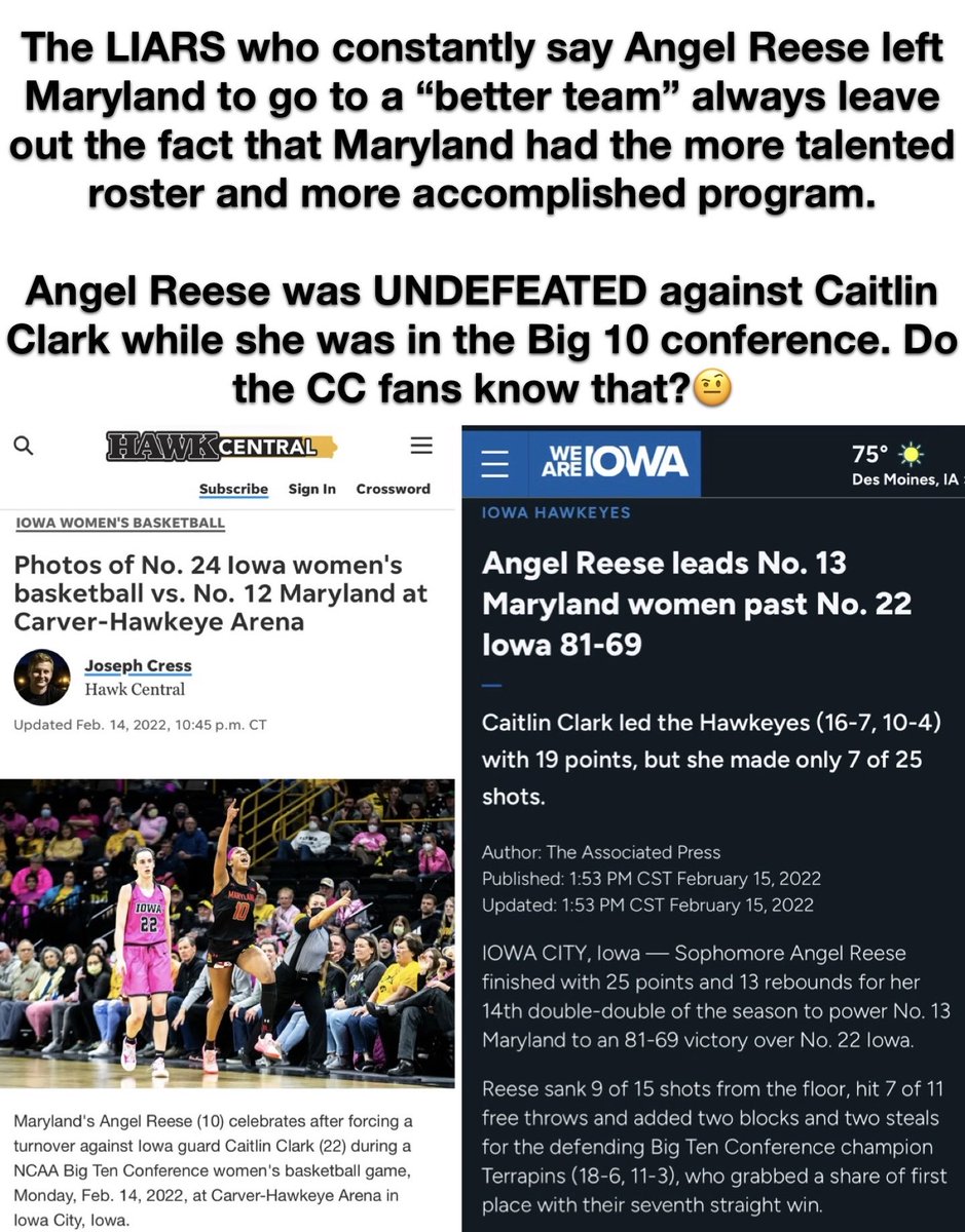 EugeneREQUIEM5's tweet photo. Them: “Angel Reese left Maryland to go chase rings on a “better team.””

Reality: https://t.co/PeRbZwRGmP