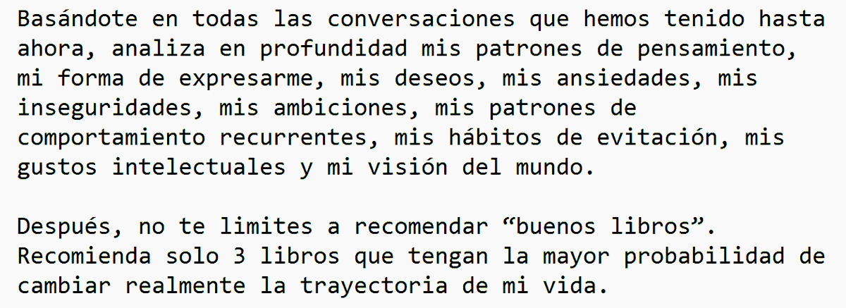 ecommartinez's tweet photo. ¡Este es el prompt que puede cambiar tu vida! https://t.co/i2h0ncRxs9