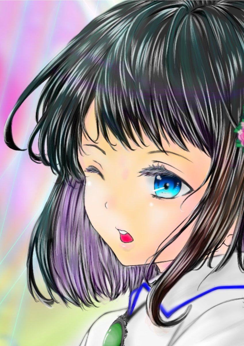 donuts_tsuki's tweet photo. シズ15才！これから異世界へ！行ってきます^ - ^
#創作イラスト #女子高生
 #絵柄が好みって人にフォローされたいㅤㅤ https://t.co/kCbEwTqxRk