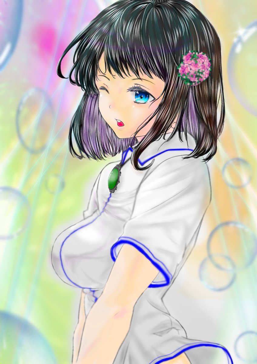 donuts_tsuki's tweet photo. シズ15才！これから異世界へ！行ってきます^ - ^
#創作イラスト #女子高生
 #絵柄が好みって人にフォローされたいㅤㅤ https://t.co/kCbEwTqxRk