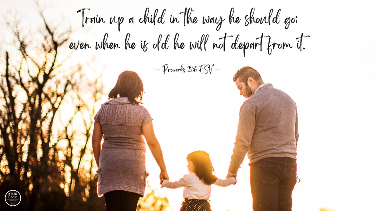 KFUOradio's tweet photo. It's ✨ #MemoryVerseMonday! ✨
Train up a child in the way he should go; even when he is old he will not depart from it. (Proverbs 22:6)
Hear Christ for you at https://t.co/SKfhSR1nTh! #memoryverse https://t.co/hlhFlJPFpj
