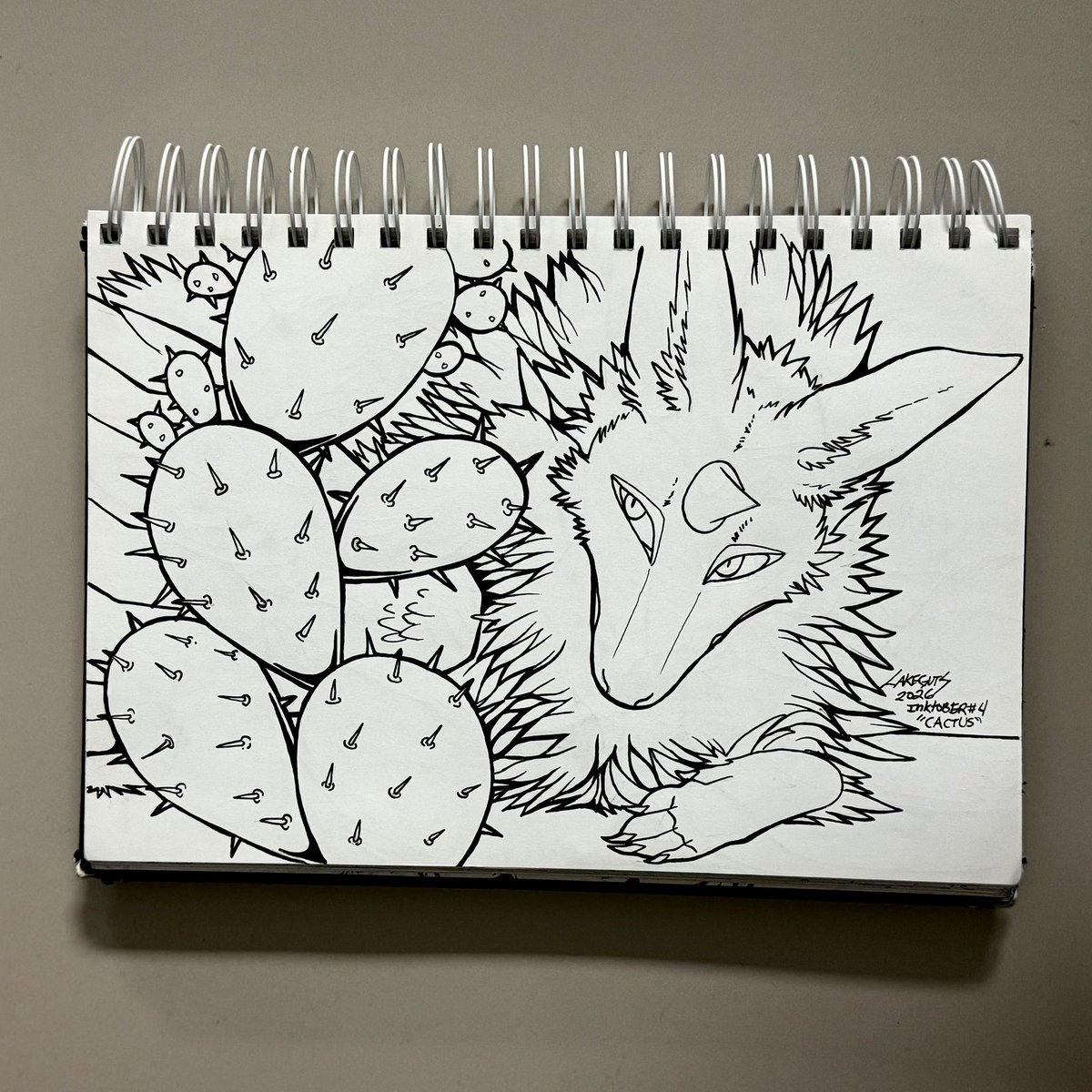 einhyper's tweet photo. Inktober Day 4 “Cactus” https://t.co/0pCtNaHS9x