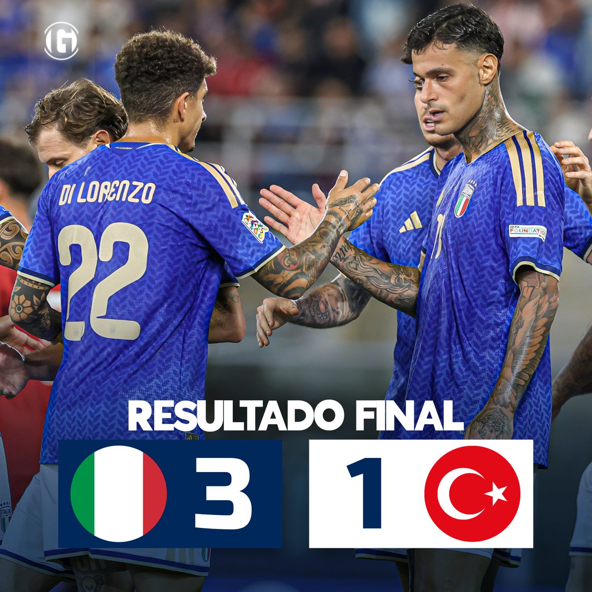 gilmer_oficial's tweet photo. FINAL | Despertó un gigante de Europa. Italia ganó de manera contundente.

👉🏼 Italia 🇮🇹 3-1 Turquía 🇹🇷 https://t.co/VqejUI3WNh