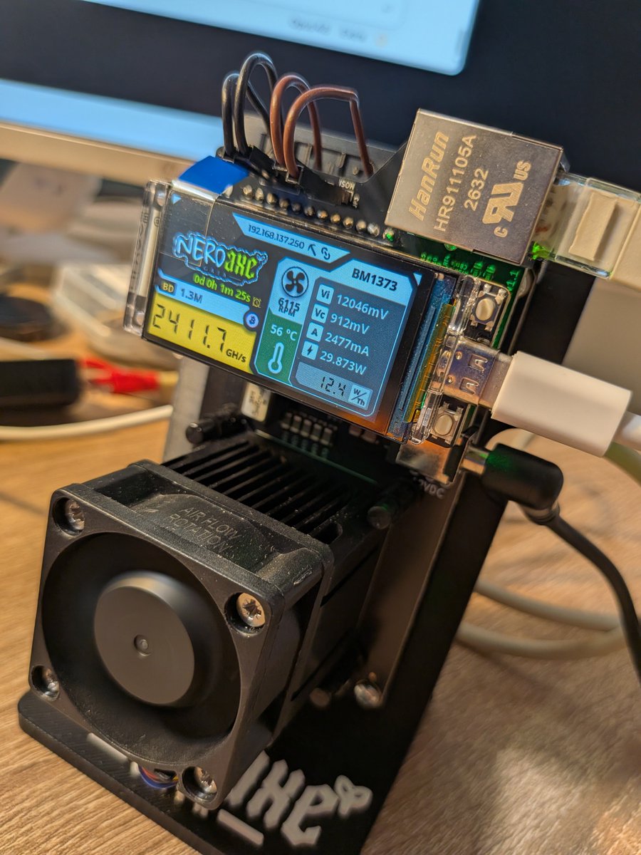 BitMaker_'s tweet photo. Bye bye WIFI!

Nerd Hat Ethernet board 🔗

Compatible with Nerdaxe Gaia, NerdOctaxe, NerdQaxe++, NerdQaxe+ and any fucking Nerd board! 

Select board with jumpers and run new firmware

V2 - BAP Port to be used on Bitaxes 🙌 https://t.co/i5jcYvPvY4
