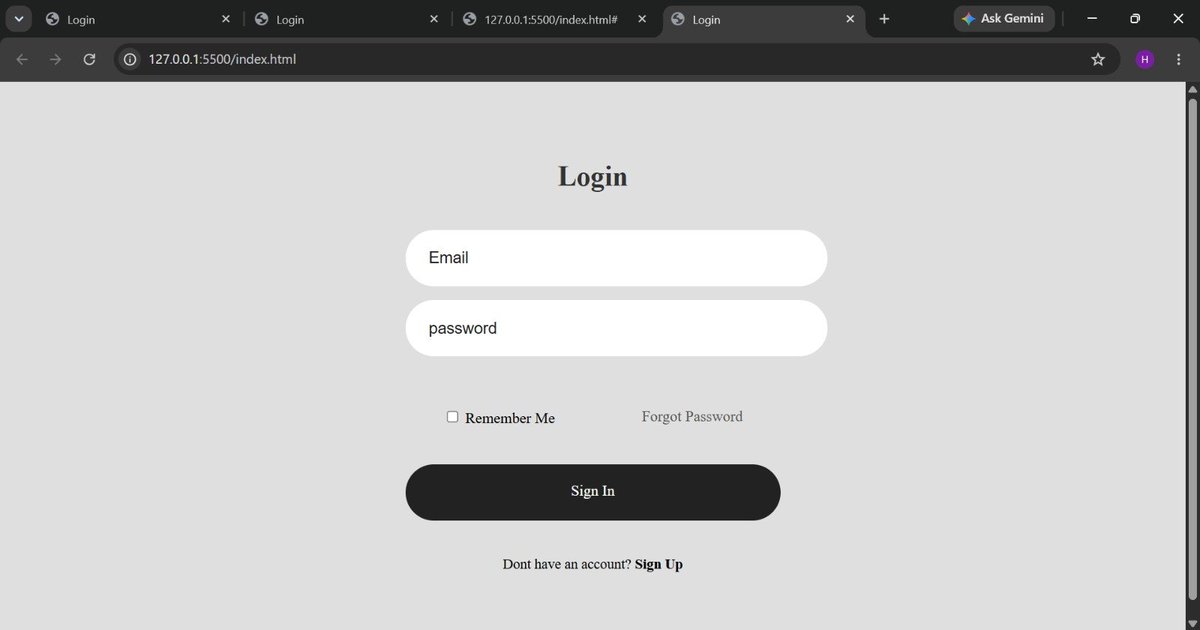 Teensadvocate1's tweet photo. 💻 My First HTML &amp; CSS Assignment!
I designed my first Login Page using HTML &amp; CSS. 🚀
One project. One lesson. One step closer to becoming a frontend developer. 🔥
#FrontendDevelopment #HTML #CSS #CQuestITHUB https://t.co/ENW7qX9MUC