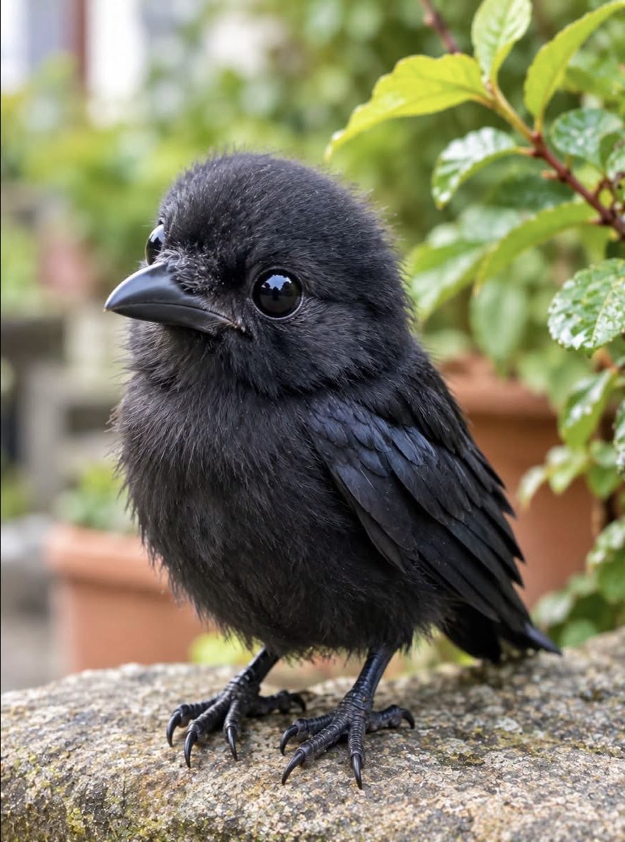 moonrabbit161's tweet photo. he's just a baby crow 🥹 https://t.co/DQ0fXSJ557