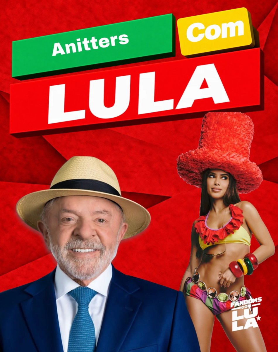 AnittaNoGrupoBR's tweet photo. O bonde dos Anitters já tem lado.
ANITTERS COM LULA! ⭐️❤️

SEGUNDO TURNO É LULA
#FandomsComLula https://t.co/NEvA0DT9wW