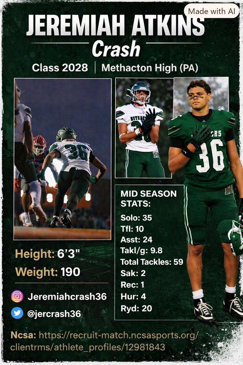 215jercrash36's tweet photo. #Football
#CollegeFootball
#FootballCamp
#Gridiron
#FootballLife
#Recruiting
#D1Football
#CollegeRecruiting
#FootballRecruit
#AthleteRecruitment https://t.co/fx66RyOg6t