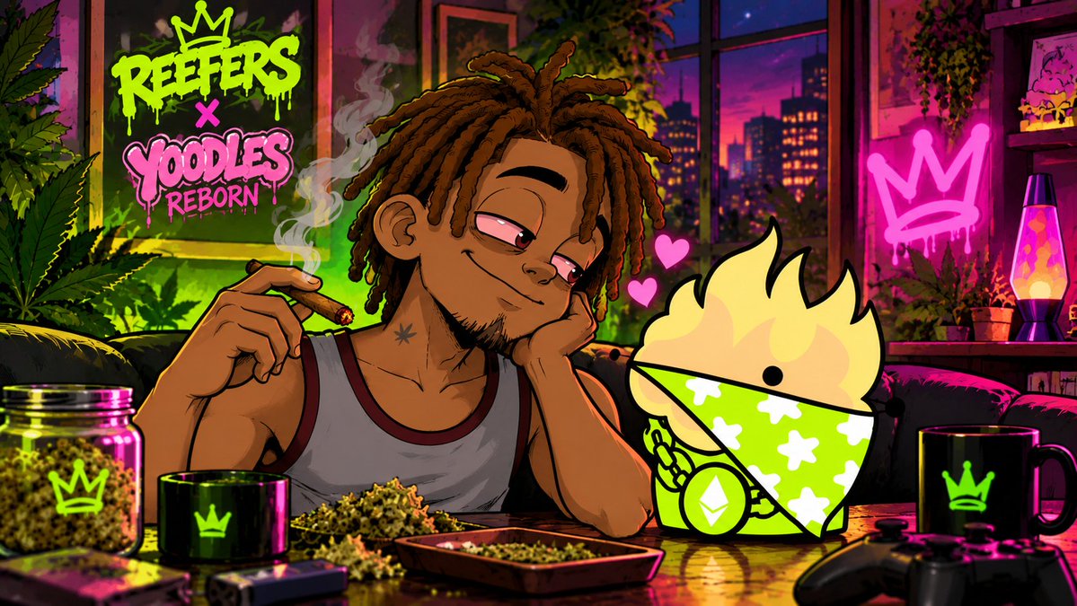 ReefersRH's tweet photo. We are collectors. We are lovers of art.

Long before we built Reefers, we were part of the @YoodlesReborn community.

When we talk about underrated builders in this space, @IURIIdev is near the top of that list.

Two jobs. A family. Kids. A full plate. Yet he never stopped building or showing up for his community.

He believes in people treating people like people, a value that helped inspire what we're building at Reefers.

Real recognizes real. 🌿🤝🧁

Reefers x @YoodlesReborn Collab details coming soon.