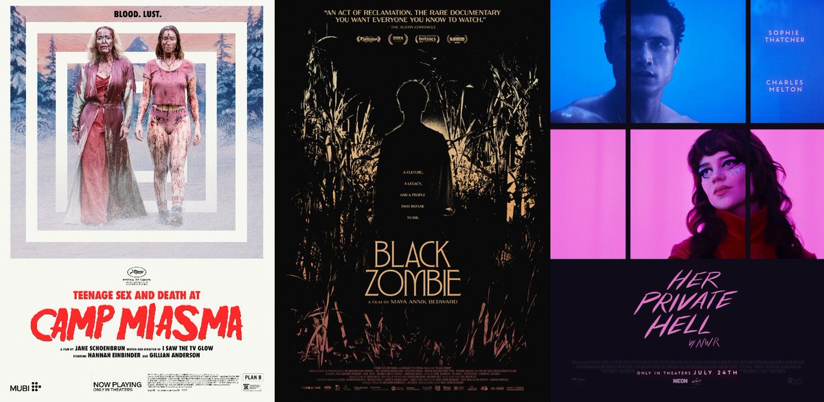 oldfilmsflicker's tweet photo. Must-Watch Indies returns to FACETS Chicago October 15th - 25th featuring a cadre of modern horrors: Maya Annik Bedward's BLACK ZOMBIE, Nicolas Winding Refn's HER PRIVATE HELL, and Jane Schoenbrun's TEENAGE SEX AND DEATH AT CAMP MIASMA

Tickets: https://t.co/477dD2NlZZ https://t.co/wuvgDo5KM2