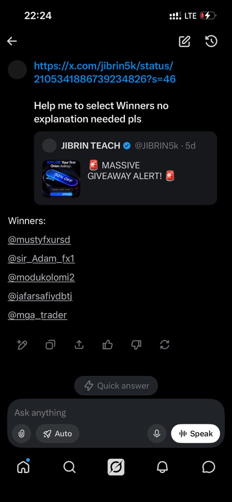 JIBRIN5k's tweet photo. Congratulations to winners ✅
DM with your registered email 

@mustyfxursd
@sir_Adam_fx1
@modukolomi2
@jafarsafiydbtj
@mga_trader https://t.co/OIL9e2910j
