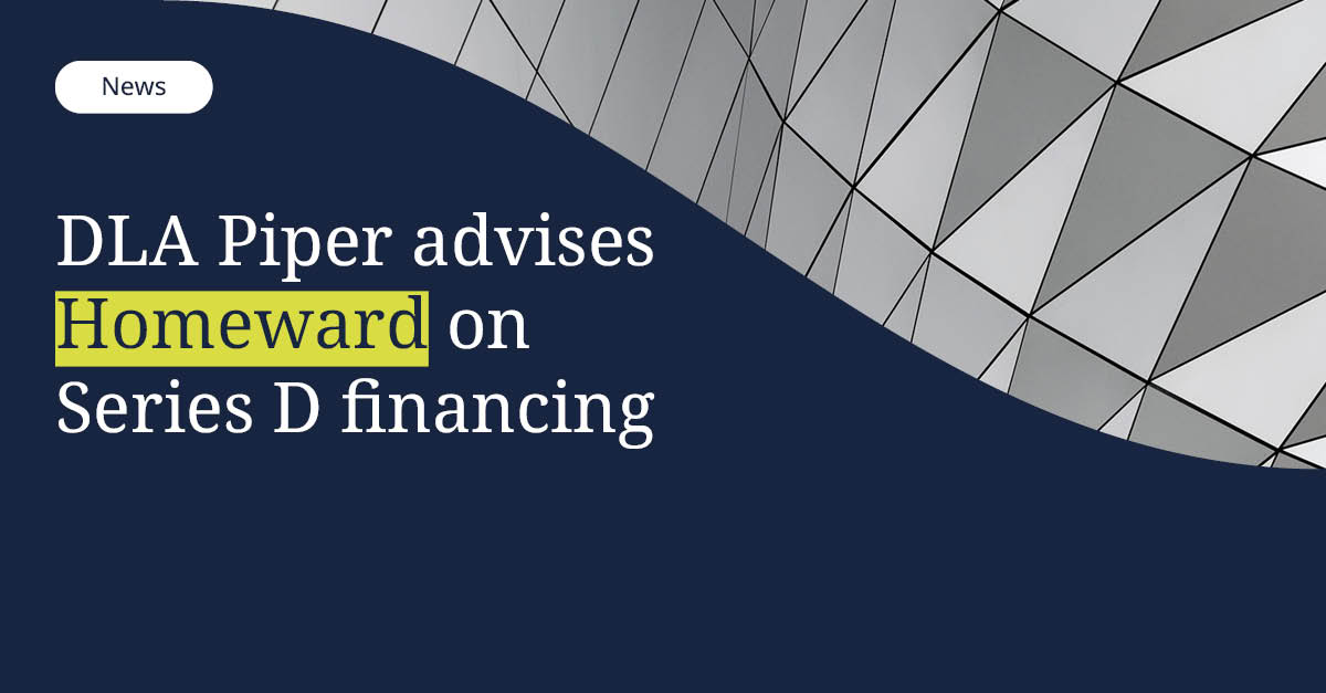 DLA_Piper's tweet photo. DLA Piper advised Homeward, a leader in cash-backed real estate financing solutions, on its US$120 million Series D equity financing round.

Read more: https://t.co/MzV7vlcU4F https://t.co/bhKJIYkBzS