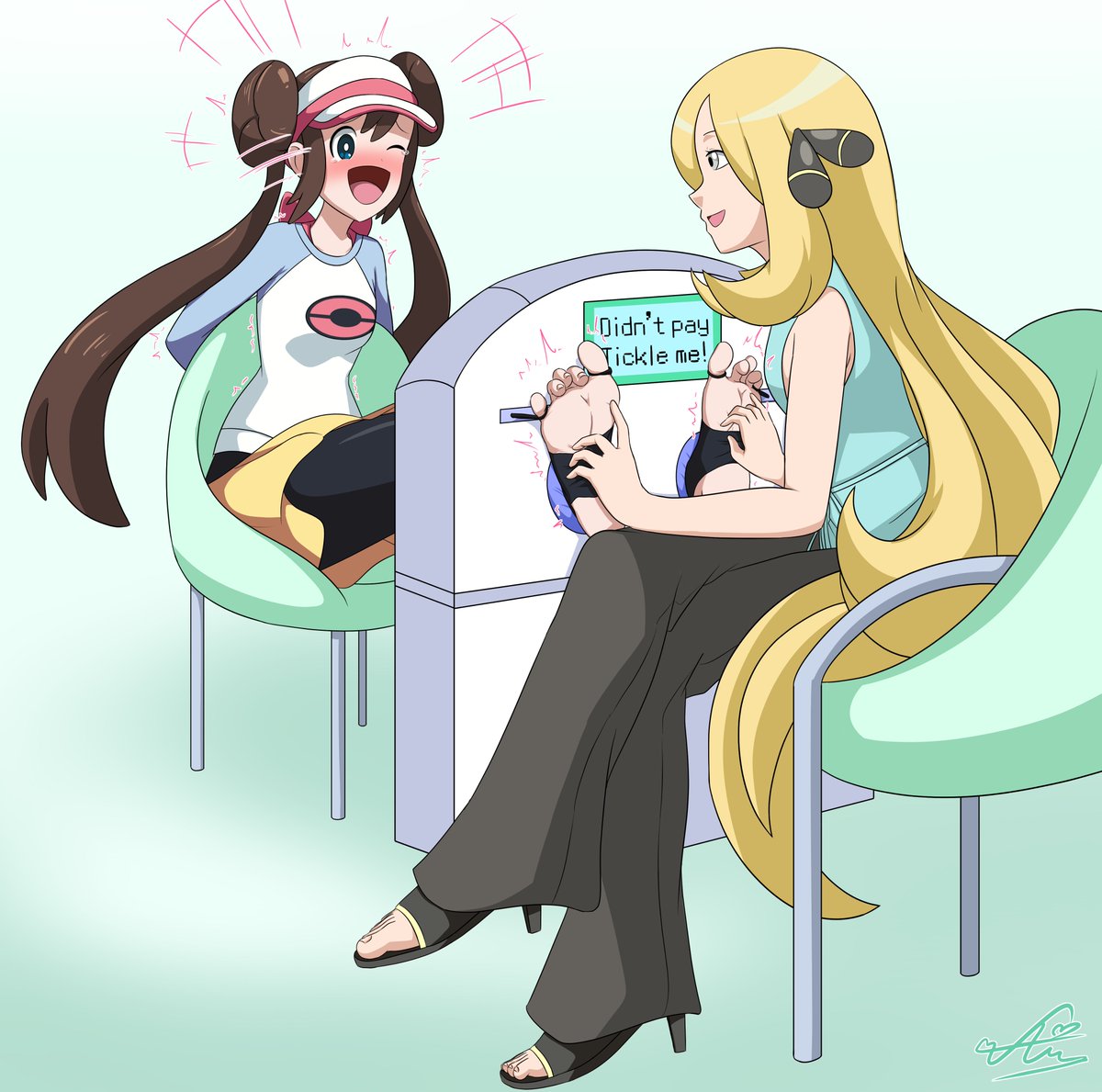 Varinillaiice's tweet photo. "Rosa withed out..."

Here is Rosa from pokemon! that you can find on other websites yup.

And she is paying her debt. After probably losing a billion of times against cynthia... heh. https://t.co/DZzDKyrOxo