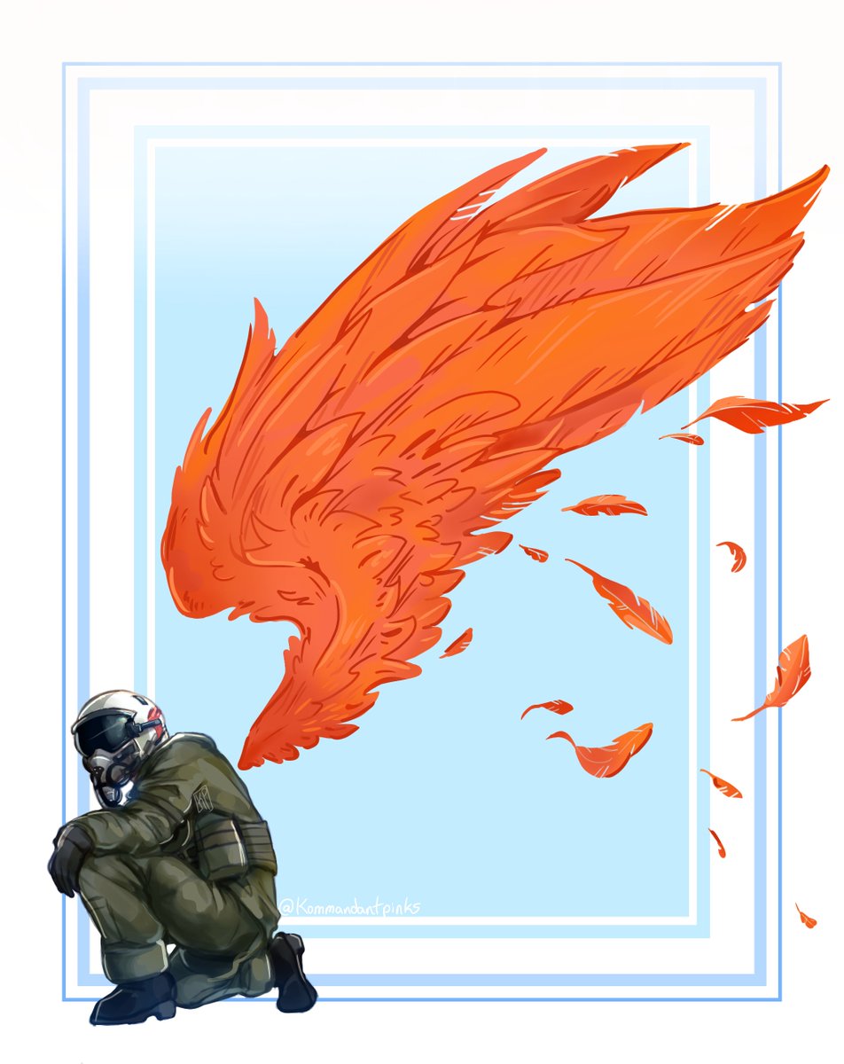 kommandantpinks's tweet photo. Today is my boyfriend's birthday and he's a big Ace Combat fan, so I drew Rex! :] 🧡

#ACECOMBAT8 https://t.co/ZuYFf3qf1u