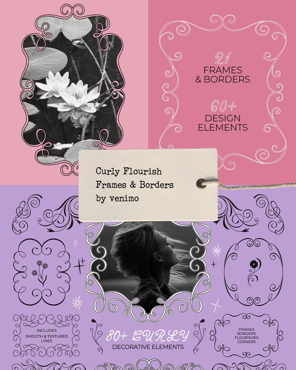 CreativeMarket's tweet photo. For designs that need a little more movement 🏁

From winding garden gates to hand-drawn flourishes, these Creative Market finds prove that sometimes the smallest design detail is the one that pulls everything together!

Save for later & share for inspo! ❇️ https://t.co/MOm0O5tJOu