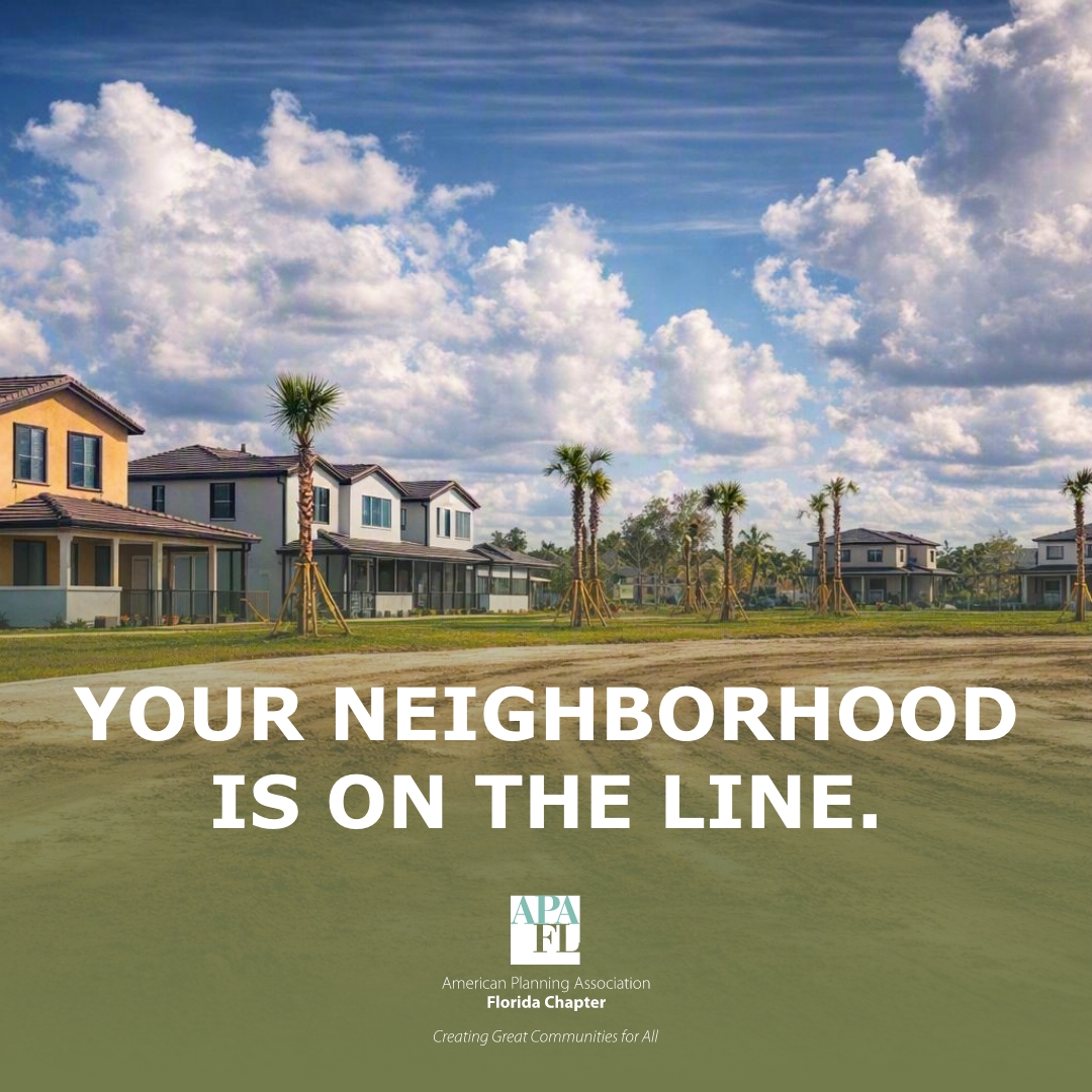 APAFlorida's tweet photo. Your neighborhood is on the line. Every day, more than 750 new residents move to Florida. Without reliable local funding, the planning that keeps neighborhoods livable (safe roads, cared-for parks, funded services) is at risk.  
Vote No on Amendment 3. https://t.co/leAKslpFIG https://t.co/ub0toh3mRJ