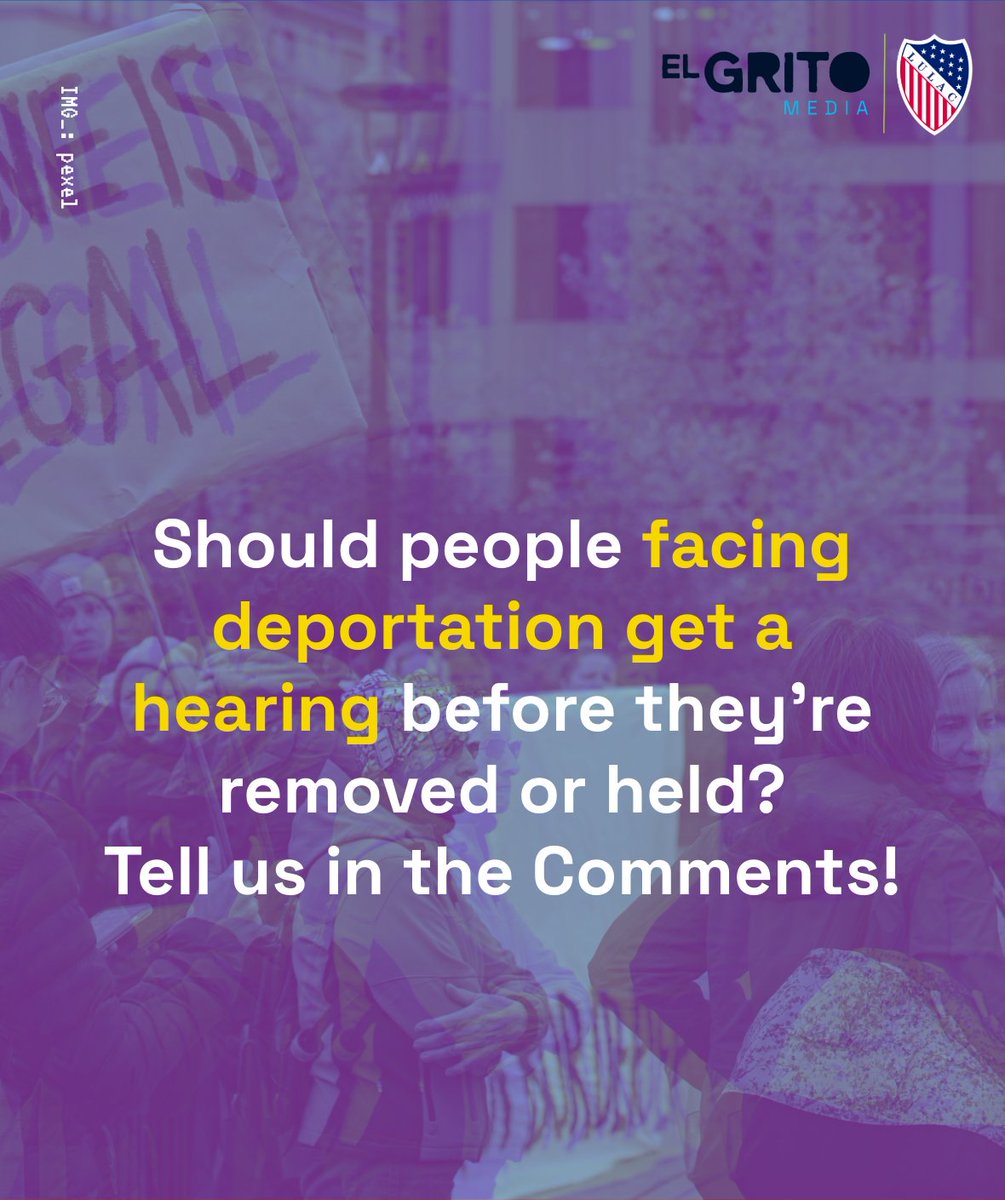 LULAC's tweet photo. This term SCOTUS is gonna hear a case that could decide the future of third-country deportations and mandatory detention in ICE facilities. We’ll definitely be keeping an eye on those. 👩🏽‍⚖️ https://t.co/p0oss9kSKu