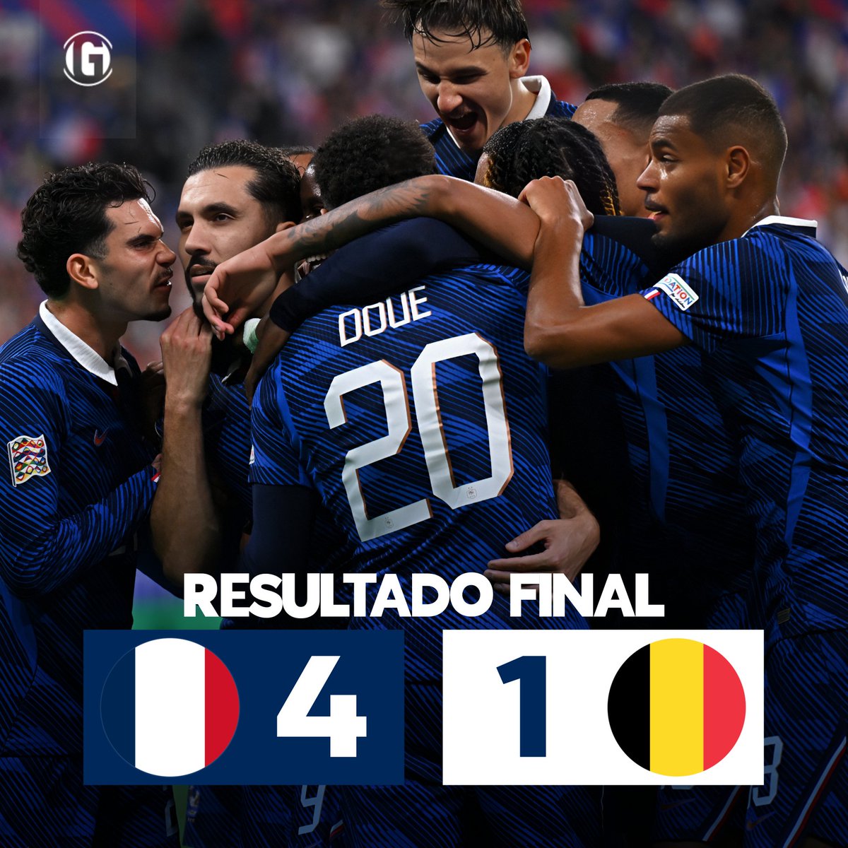 gilmer_oficial's tweet photo. FINAAAL | Francia golea en casa y manda el grupo A de la Nations League.

👉🏼 Francia 🇨🇵 4-1 Bélgica 🇧🇪 https://t.co/K3ljarKuae