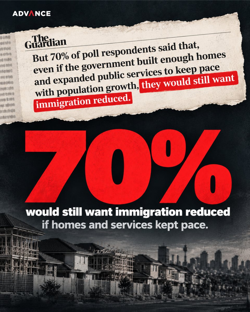 FairAusADV's tweet photo. Just do what the voters want. Simple. End mass immigration. https://t.co/ErPMPHyPhB